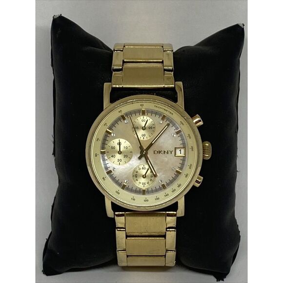 DKNY NY4332 Women\'s Gold Stainless Steel Analog Dial Quartz Wrist Watch JK719 main image 7